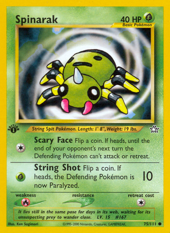 Spinarak (75/111) [Neo Genesis 1st Edition] - Destination Retro