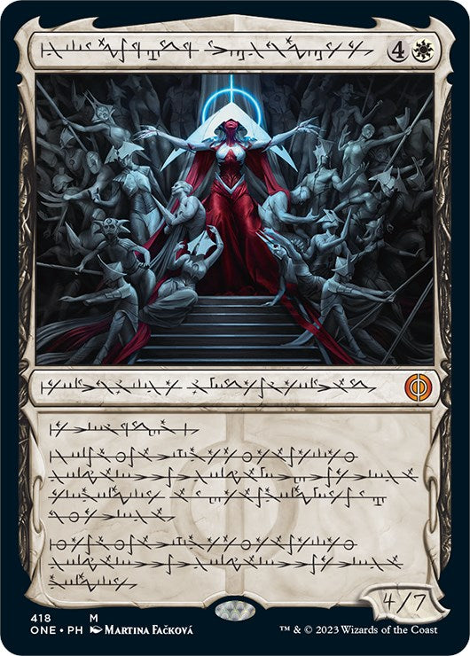 Elesh Norn, Mother of Machines (Phyrexian Step-and-Compleat Foil) [Phyrexia: All Will Be One] - Destination Retro