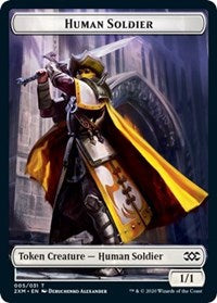 Human Soldier // Tuktuk the Returned Double-sided Token [Double Masters Tokens] - Destination Retro