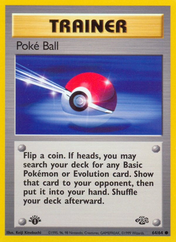 Poke Ball (64/64) [Jungle 1st Edition] - Destination Retro