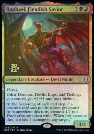 Raphael, Fiendish Savior [Commander Legends: Battle for Baldur's Gate Prerelease Promos] - Destination Retro