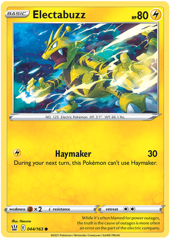 Electabuzz (044/163) [Sword & Shield: Battle Styles] - Destination Retro