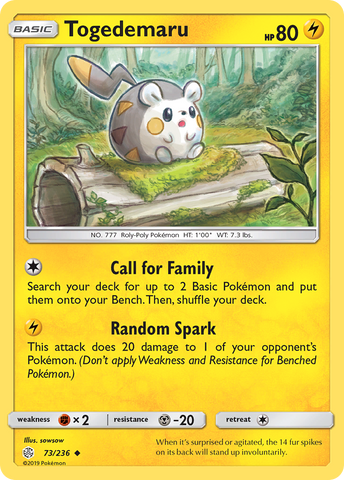 Togedemaru (73/236) [Sun & Moon: Cosmic Eclipse] - Destination Retro