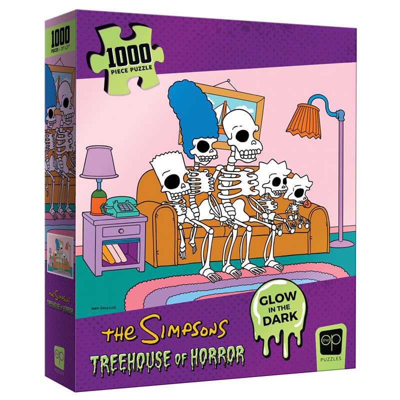 Puzzles - The Simpsons - Treehouse of Horror Couch Gag GLOW IN THE DARK - 1000 Pieces - Destination Retro