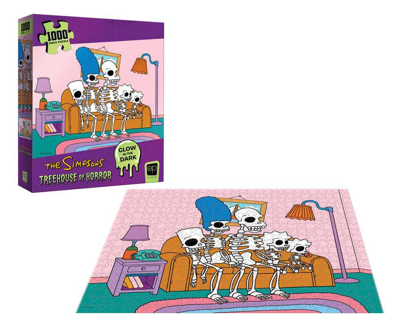 Puzzles - The Simpsons - Treehouse of Horror Couch Gag GLOW IN THE DARK - 1000 Pieces - Destination Retro