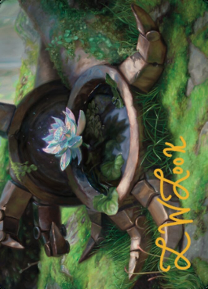 Timeless Lotus Art Card (Gold-Stamped Signature) [Dominaria United Art Series] - Destination Retro