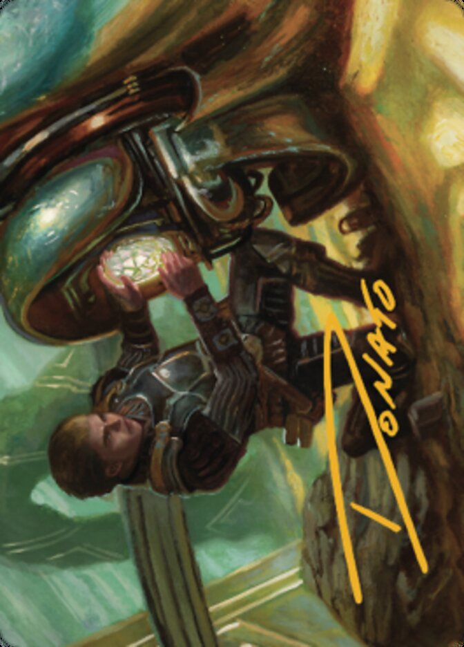 Urza, Powerstone Prodigy Art Card (Gold-Stamped Signature) [The Brothers' War Art Series] - Destination Retro
