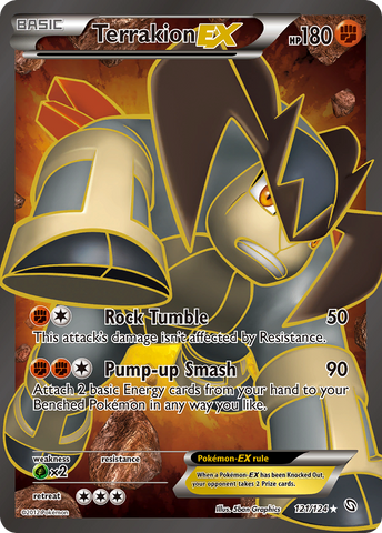 Terrakion EX (121/124) [Black & White: Dragons Exalted] - Destination Retro