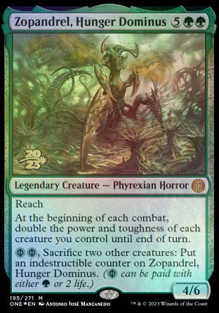 Zopandrel, Hunger Dominus [Phyrexia: All Will Be One Prerelease Promos] - Destination Retro