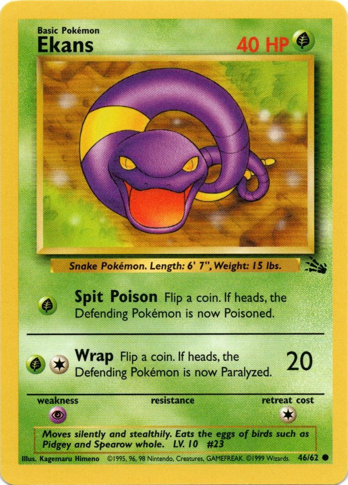 Ekans (46/62) [Fossil Unlimited] - Destination Retro