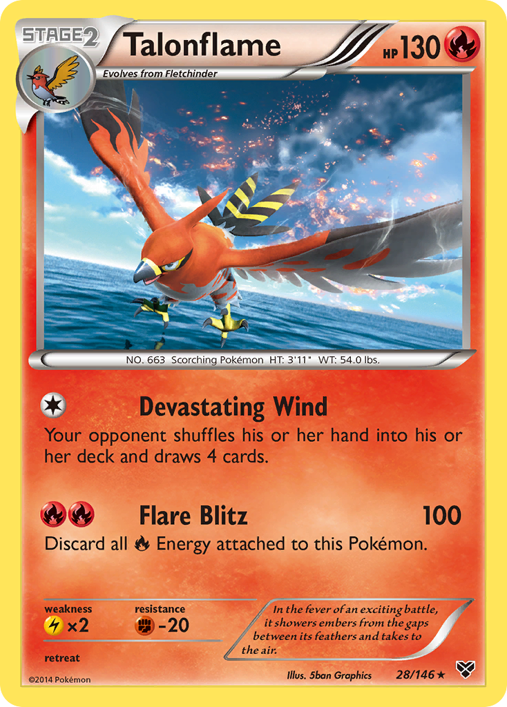 Talonflame (28/146) [XY: Base Set] - Destination Retro
