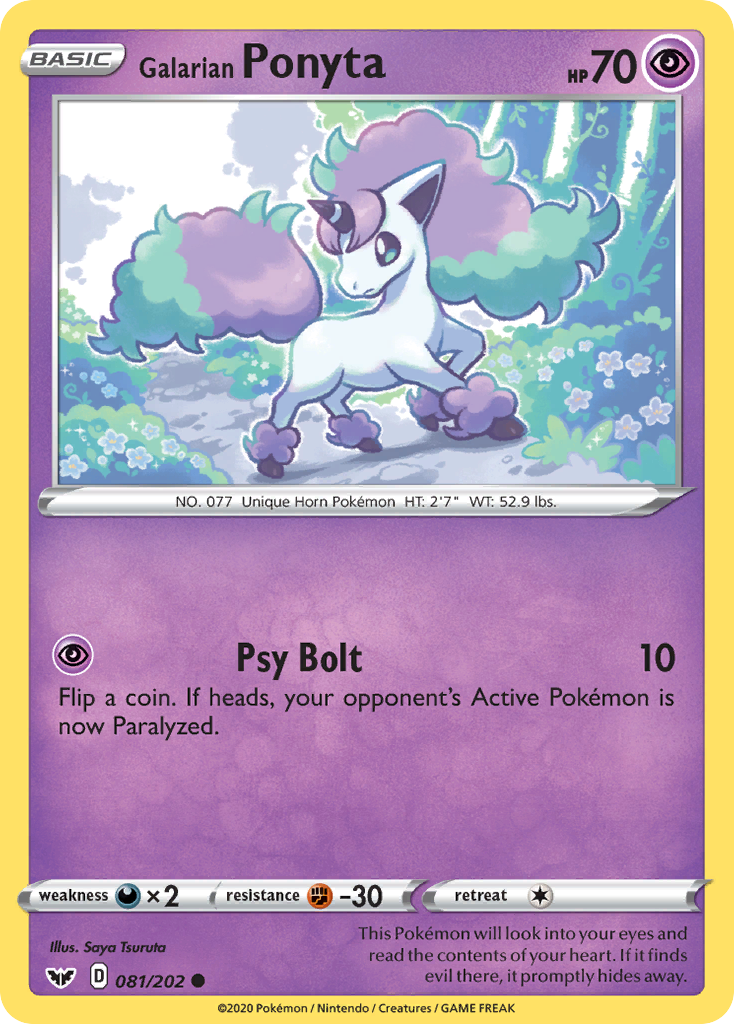 Galarian Ponyta (81/202) [Sword & Shield: Base Set] - Destination Retro