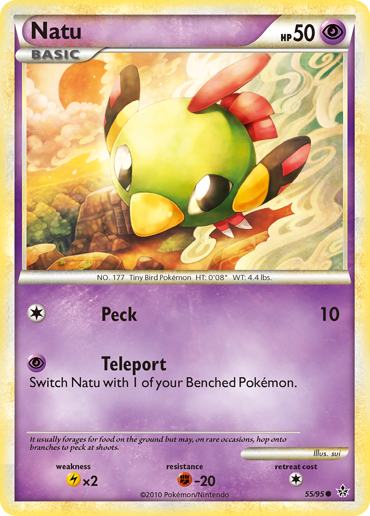 Natu (55/95) [HeartGold & SoulSilver: Unleashed] - Destination Retro