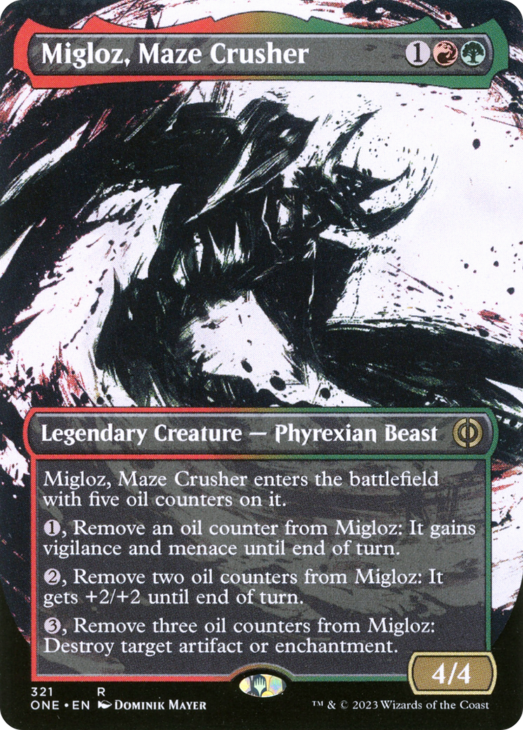 Migloz, Maze Crusher (Borderless Ichor) [Phyrexia: All Will Be One] - Destination Retro