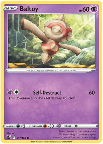 Baltoy (057/163) [Sword & Shield: Battle Styles] - Destination Retro