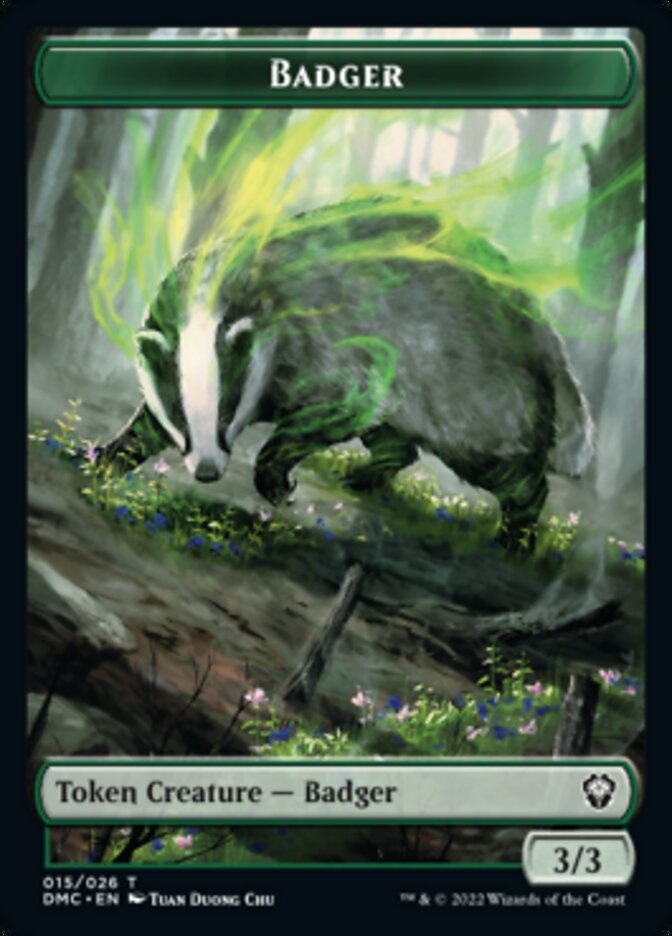 Bird (002) // Badger Double-sided Token [Dominaria United Tokens] - Destination Retro