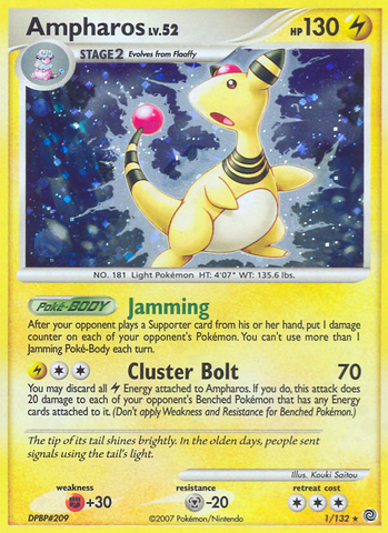 Ampharos (1/132) [Diamond & Pearl: Secret Wonders] - Destination Retro