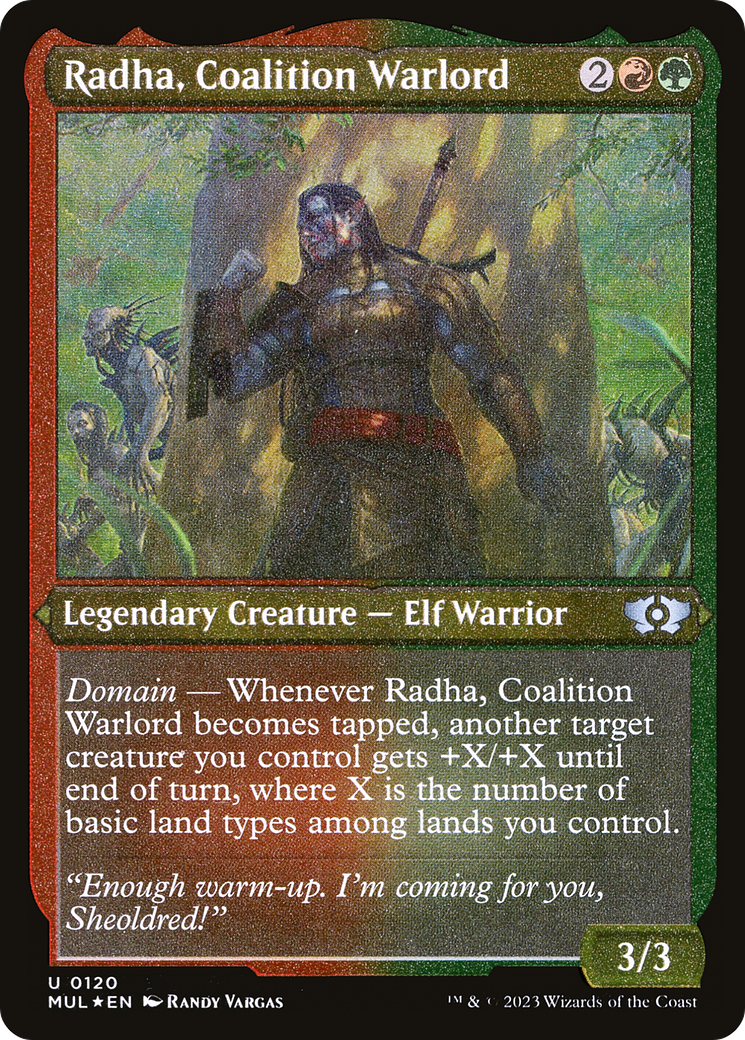 Radha, Coalition Warlord (Foil Etched) [Multiverse Legends] - Destination Retro