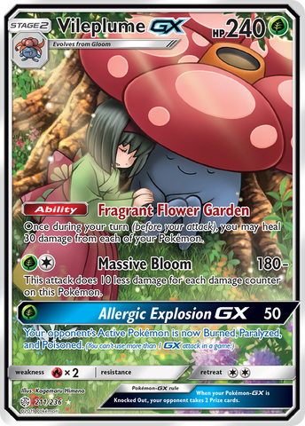 Vileplume GX (211/236) [Sun & Moon: Cosmic Eclipse] - Destination Retro