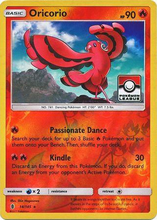 Oricorio (14/145) (League Promo) [Sun & Moon: Guardians Rising] - Destination Retro