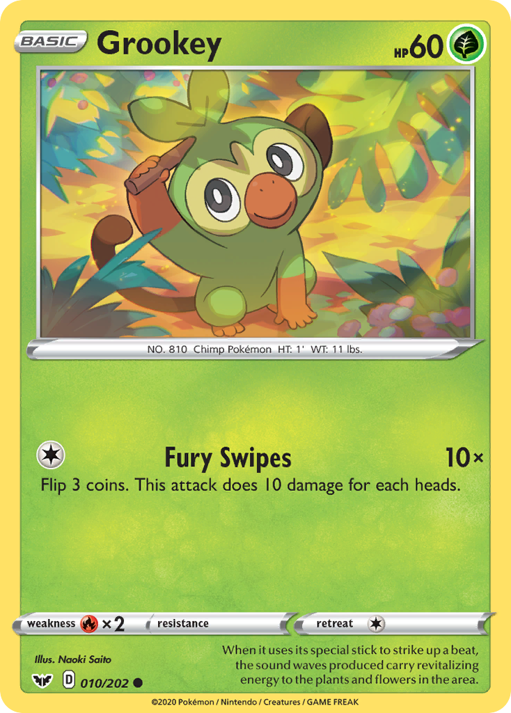 Grookey (10/202) [Sword & Shield: Base Set] - Destination Retro