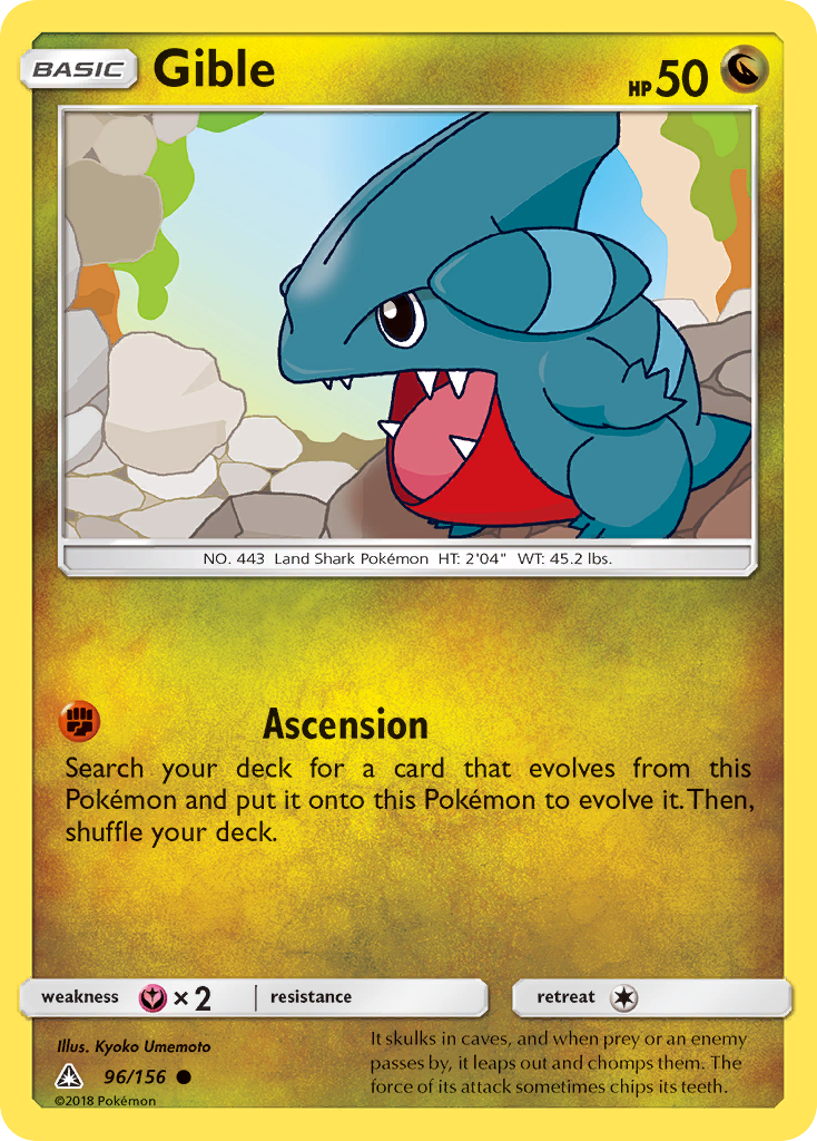 Gible (96/156) [Sun & Moon: Ultra Prism] - Destination Retro