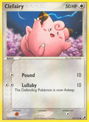 Clefairy (53/115) [EX: Unseen Forces] - Destination Retro
