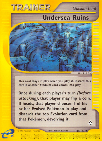 Undersea Ruins (138/147) [Aquapolis] - Destination Retro