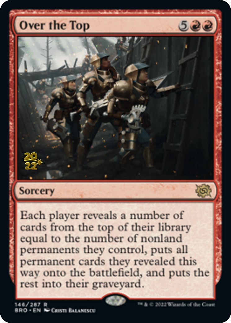 Over the Top [The Brothers' War: Prerelease Promos] - Destination Retro