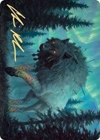 Sarulf, Realm Eater Art Card (Gold-Stamped Signature) [Kaldheim: Art Series] - Destination Retro