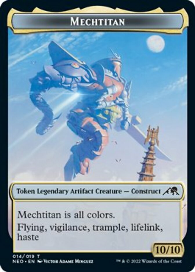 Samurai // Mechtitan Double-sided Token [Kamigawa: Neon Dynasty Tokens] - Destination Retro