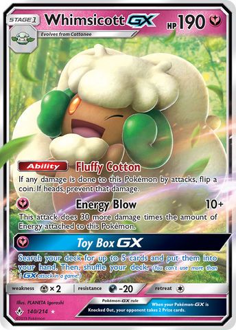 Whimsicott GX (140/214) [Sun & Moon: Unbroken Bonds] - Destination Retro