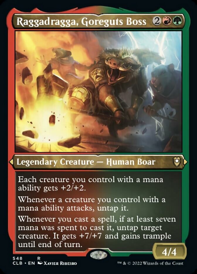 Raggadragga, Goreguts Boss (Foil Etched) [Commander Legends: Battle for Baldur's Gate] - Destination Retro