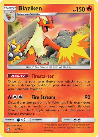 Blaziken (6/70) [Sun & Moon: Dragon Majesty] - Destination Retro