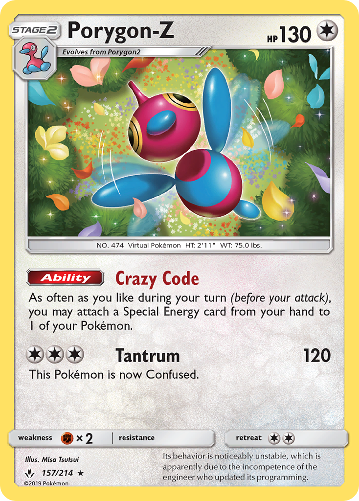 Porygon-Z (157/214) [Sun & Moon: Unbroken Bonds] - Destination Retro