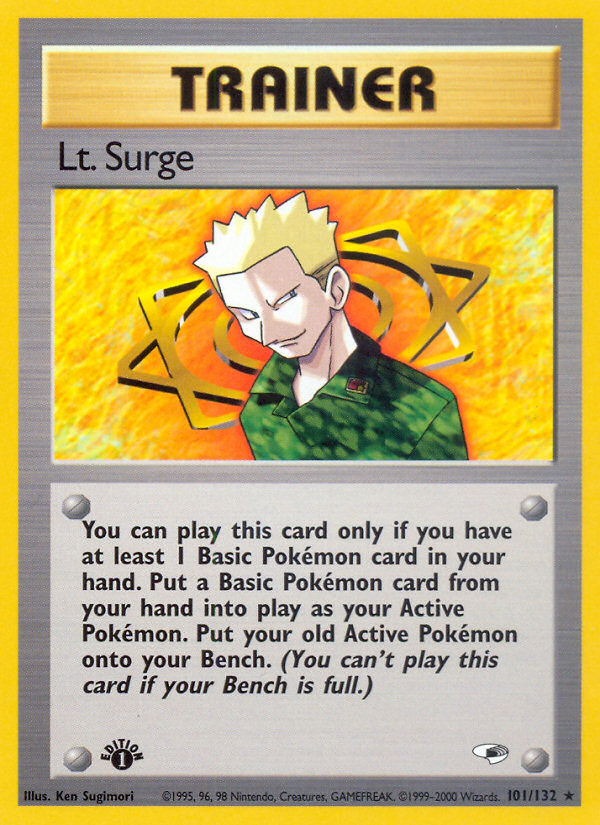 Lt. Surge (101/132) [Gym Heroes 1st Edition] - Destination Retro