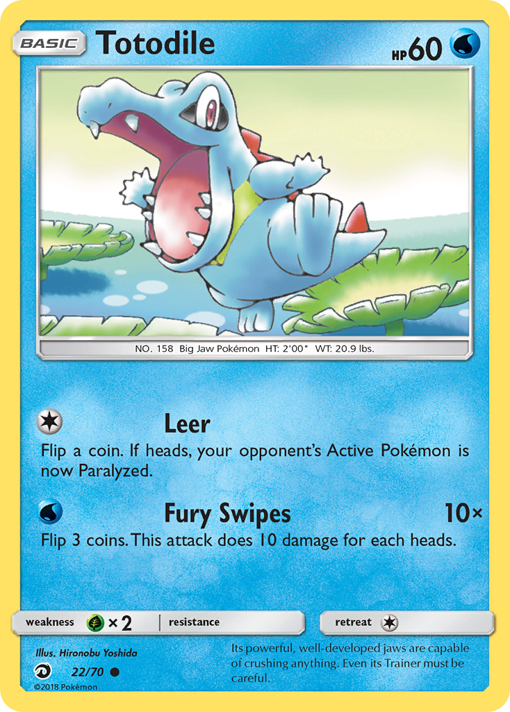 Totodile (22/70) [Sun & Moon: Dragon Majesty] - Destination Retro