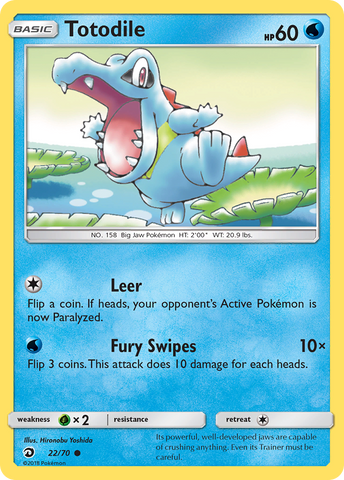 Totodile (22/70) [Sun & Moon: Dragon Majesty] - Destination Retro