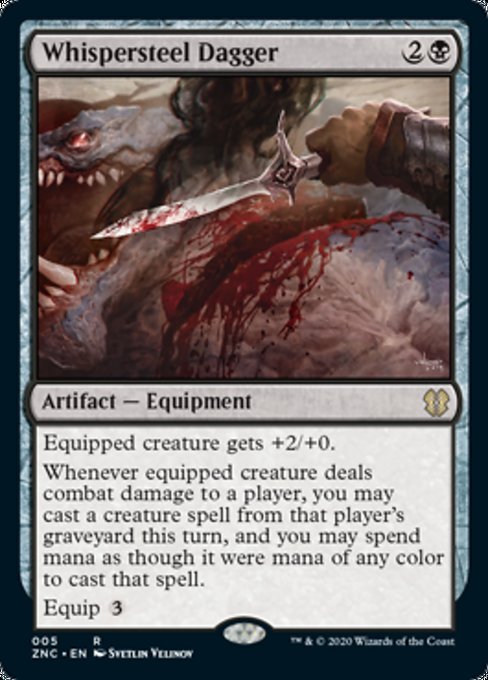 Whispersteel Dagger [Commander: Zendikar Rising] - Destination Retro