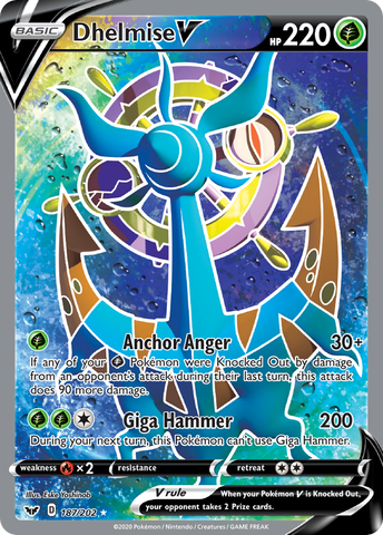 Dhelmise V (187/202) [Sword & Shield: Base Set] - Destination Retro