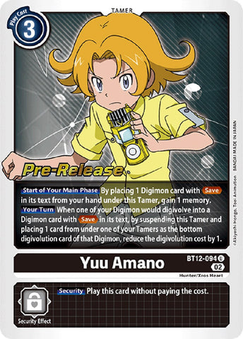 Yuu Amano [BT12-094] [Across Time Pre-Release Cards] - Destination Retro