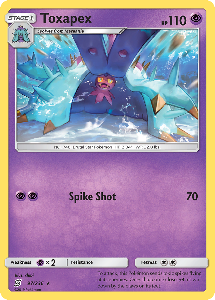 Toxapex (97/236) [Sun & Moon: Unified Minds] - Destination Retro