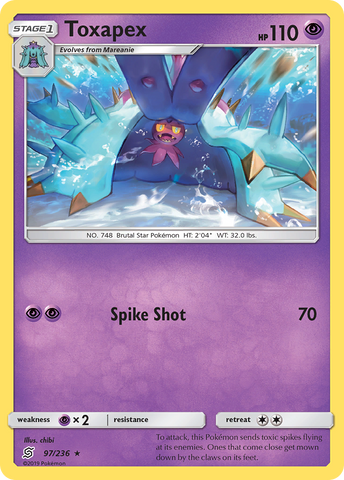 Toxapex (97/236) [Sun & Moon: Unified Minds] - Destination Retro