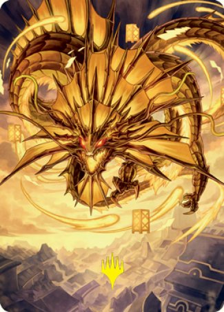 Ao, the Dawn Sky 2 Art Card (Gold-Stamped Signature) [Kamigawa: Neon Dynasty Art Series] - Destination Retro