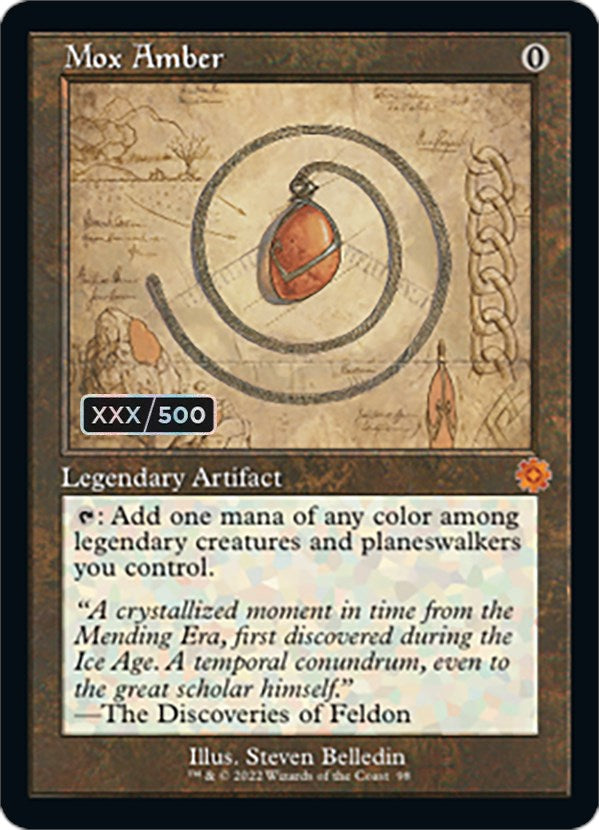 Mox Amber (Retro Schematic) (Serial Numbered) [The Brothers' War Retro Artifacts] - Destination Retro