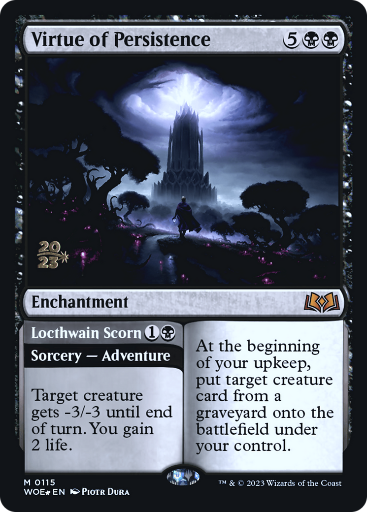 Virtue of Persistence // Locthwain Scorn [Wilds of Eldraine Prerelease Promos] - Destination Retro