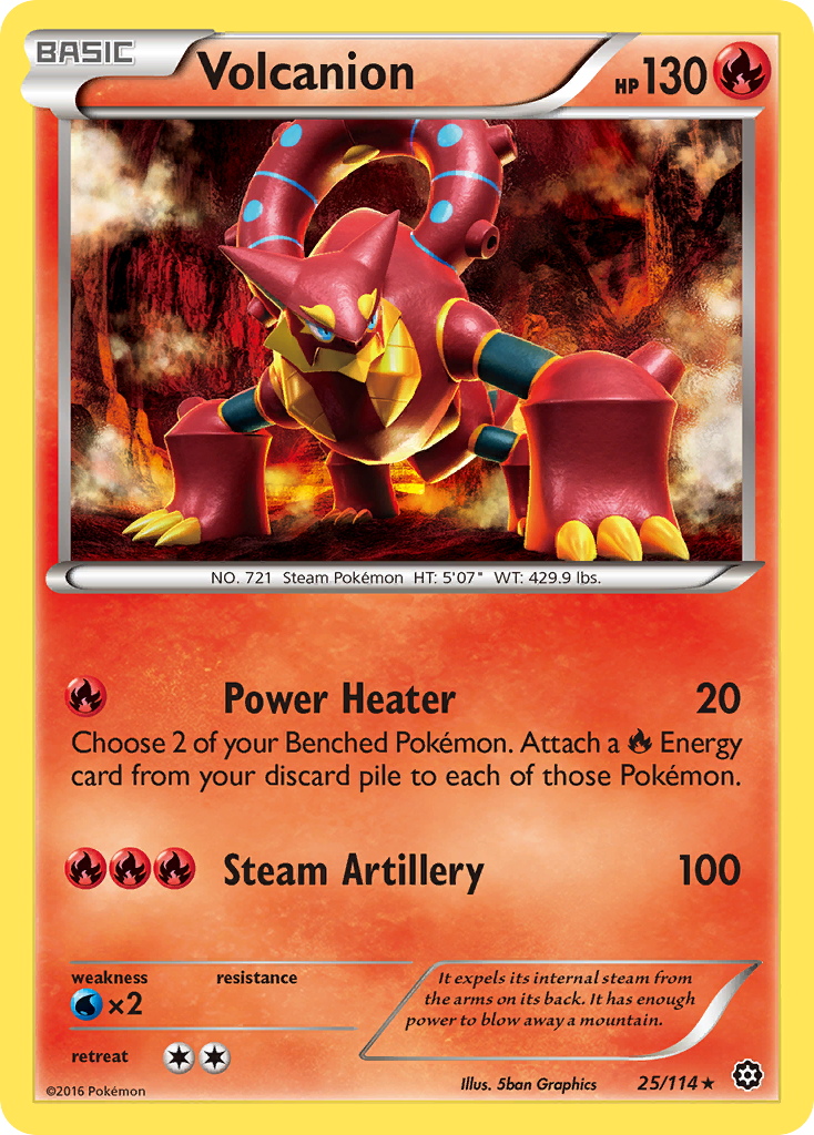 Volcanion (25/114) [XY: Steam Siege] - Destination Retro