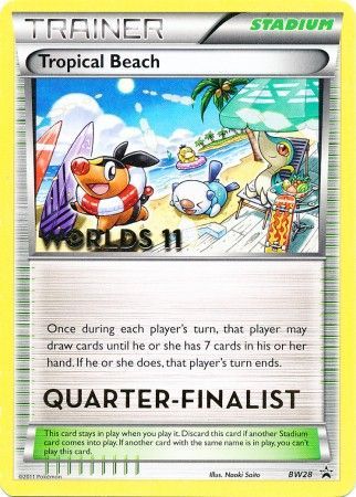 Tropical Beach Quarter Finalist (BW28) [Black & White: Black Star Promos] - Destination Retro