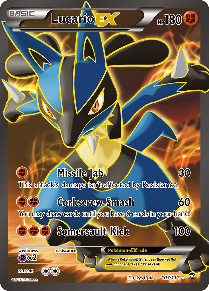 Lucario EX (107/111) [XY: Furious Fists] - Destination Retro
