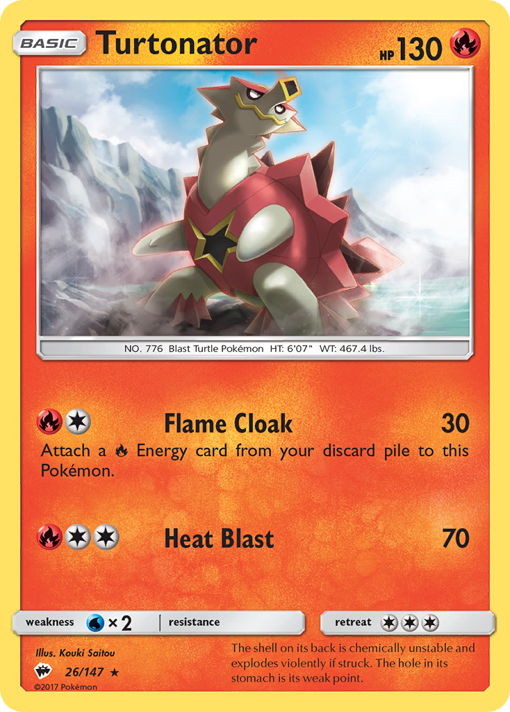 Turtonator (26/147) [Sun & Moon: Burning Shadows] - Destination Retro